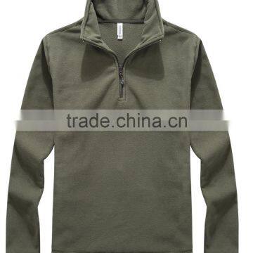 Popular Style to France Half Zip Simple Pullover Male Polar Fleece