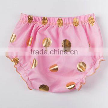 New arrival Girls Sequin Polka Dot Cotton Toddler Infant Shorts Baby Bloomers With Golden Dots