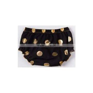 Wholesale Latest Design Girls Sequin Polka Dot Cotton Toddler Infant Shorts Baby Bloomers With Golden Dots photo-3