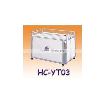 Red Wood Folding Trolley Cart Supermarket Trolley Promotion Item photo-2