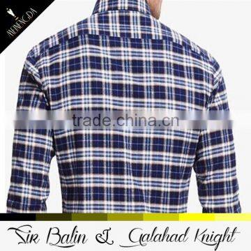2015 New Style Fashionable Design Your Own 100% Cotton Custom Long Sleeve Flannel Mens Shirt photo-2
