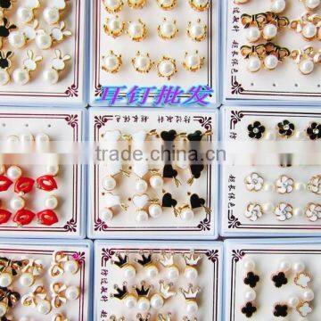 Bulk wholesale girls needle earrings in Yiwu factory