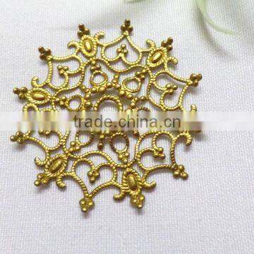 hollow brass flower jewelry hair DIY accessories