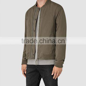 MGOO Customized 100% Cotton Mens Jackets Baseball Style Bomber Jackets Zip Up Long Sleeves Mens Tops photo-4