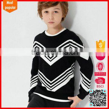 100% cotton fashion customized kids crew striped sweater