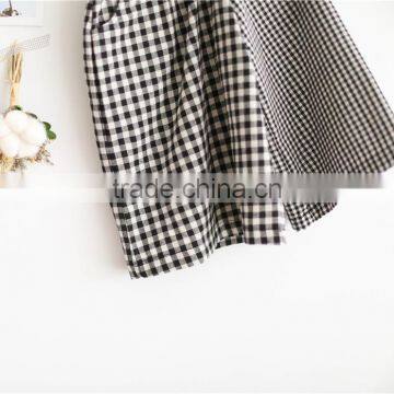 1-7 Years Wholesale 2017 New Fashion Autumn Plaid Kids Wide Leg Pants (pick Size ) photo-2