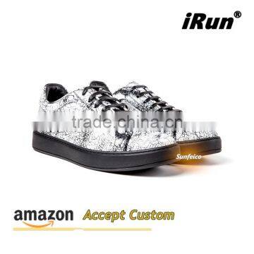 Premium Flat Genuine Royal Blue Goatskin Sheepskin Leather Shoelaces W/Gold Tips for Air Shoes - Provide Amazon Label Service photo-6