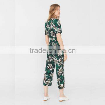 Lily Printed Short Sleeve Fashion Jumpsuit for Women photo-2