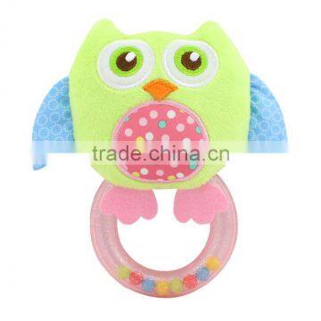 Colourful Circle Baby Plastic Ring Rattle Insert Teether Toy For Gift photo-2