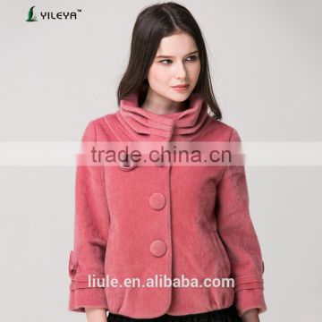 2014 latest design fashion women clothing factories in china plus size woolen korea women winter coat