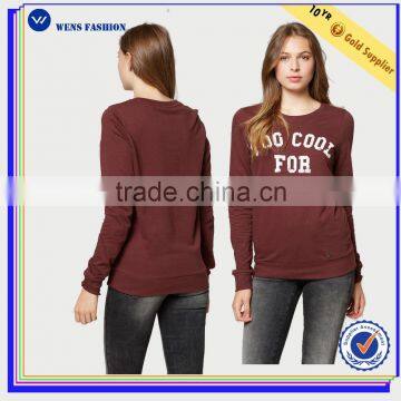 2016 Wensfashion Sweatshirt Shop Costume Women Leather Long Sleeved Pullover Sweatshirts photo-2