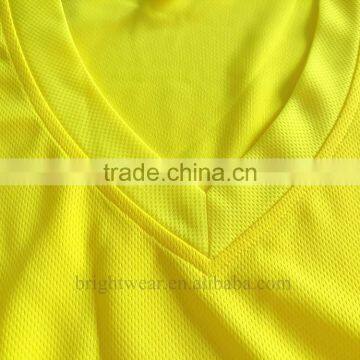 Mens Fluorescent hi Vis Yellow Sleeveless 3M Tapes Worker USA Reflective T-shirt photo-4