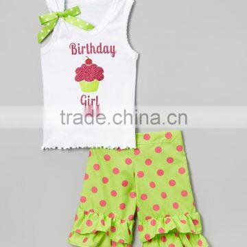 New Summer Girls Clothing Set With Vest And Dot Pants Cute Toddler Suit Fancy Infant Wear CS90423-18