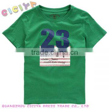 Custom wholesale new summer cotton cool flag printing design child boys t-shirt