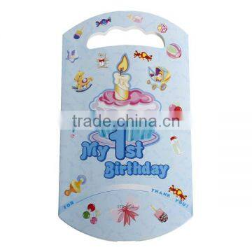 Paper Party Gift Bags Blue Cake Pattern 24.7cm x 13.6cm