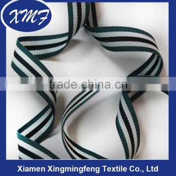 Color striped webbing strap, wholesae polyester webbing for bag strap tape