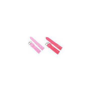 16mm Milano Trendy Silicone Soft Pink and Hot Pink Waterproof Replacement Watch Band Strap