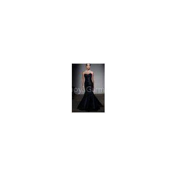 Backless Strapless Stretch Satin Simple Elegant Wedding In Red / Black