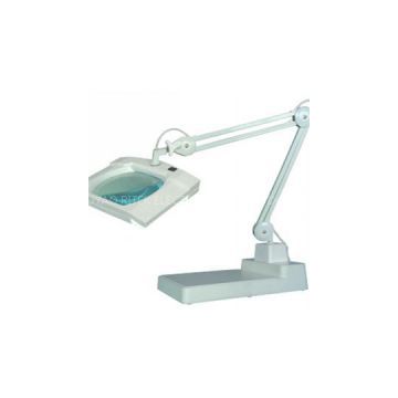 Square Table Top Magnifier Lamp With Spring Arm