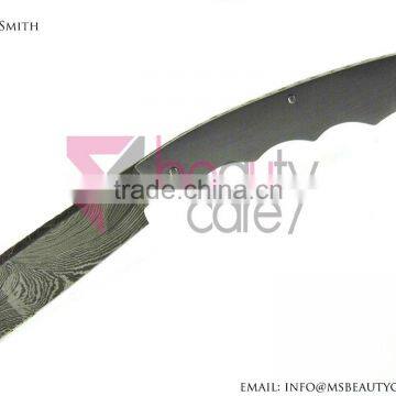 Damascus Steel Straight Razor Folding Knife photo-3