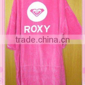 100% cotton velour printed robe hooded