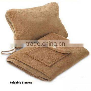 Premier Class Travel rest 4-in-1 fleece blanket poncho, cashmere shoulder cover for travel.