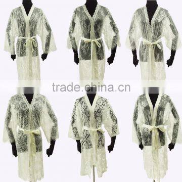 Latest Sexy Full Lace kimono Women Bridesmaid Bath Robes Wholesale