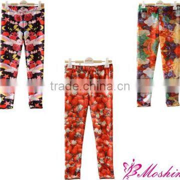 2014 new arrival kids leggings printed leggings custom wholesale kids leggings childrens trousers