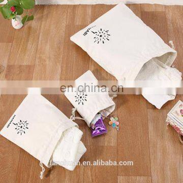 Customer White Printed Wholesale Drawstring Canvas Shoe Bag photo-5