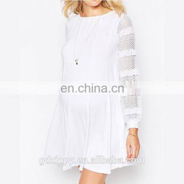 Wholesale Fashion Korean Swing Dress With Seam Detail Pregnant Maternity Design photo-4