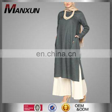 2016 Wholesale Designer Clothing Manufacturers Abaya Fashion Kaftan Dress Dubai Abaya Muslim Women Linen Tunic