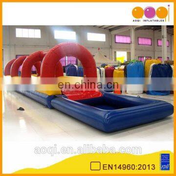 AOQI products with free EN14960 certificate inflatable water slideway with pool