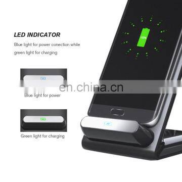 2017 newest stand wireless charger station holder for mobile phone power bank