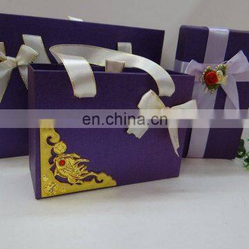 Factory price ! 2014 Newest design Promotional Cheap custom made paper gift box with ribbon