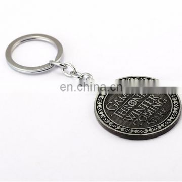 film theme wolf design pendant charm metal keychain for sale