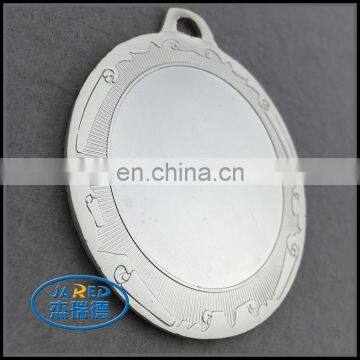 Plain Blank Die Casting Metal Zinc Alloy Silver Medal photo-2