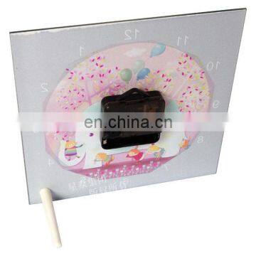 Glass Frame Clock With Stand Blank Sublimation Glass Photo Frame With Clock photo-2