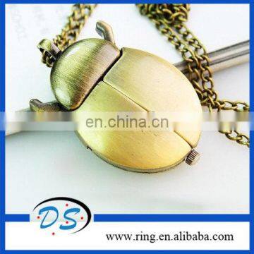 Necklace Long Alloy Chain Antique Jewelry Ladybug Key Chains With Watch