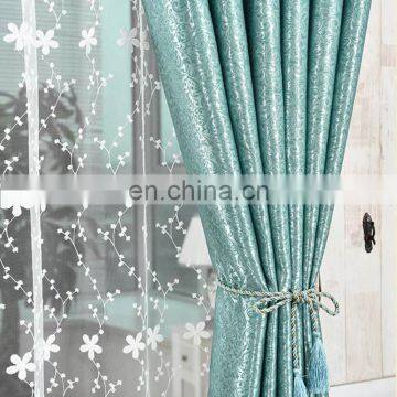 2020 New design colors custom flower jacquard modern curtains