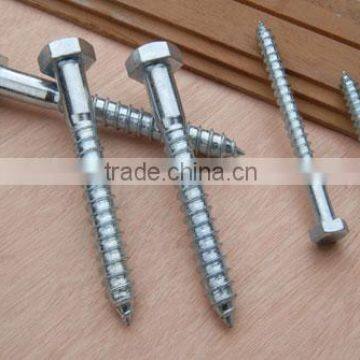 zinc plated lag screwes hex head screwes