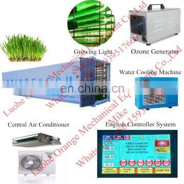 1000kg/day professional factory good cost green barley grass hydroponic fodder machine