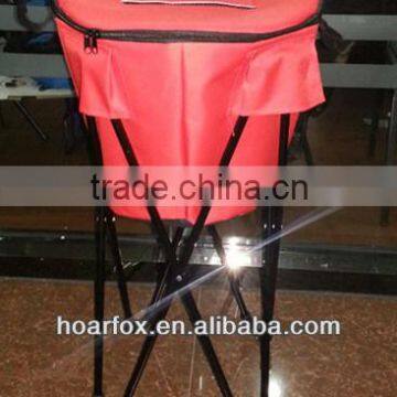 Foldable cooler bag with stand