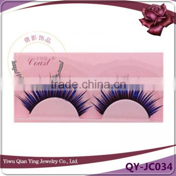 blue colored glitter fiber fashion eyelashes extensions manufacturer