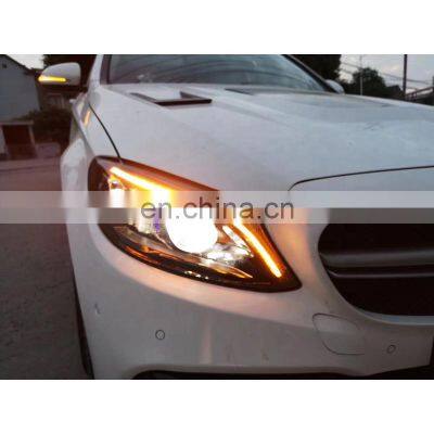 Upgrade to Full LED Headlamp Headlight With Dynamic and With a Touch of Blue for Mercedes Benz C Class W205 Head Lamp 2015-2021 photo-5