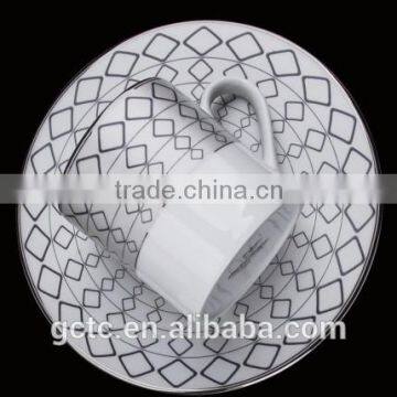 Bone China 15pcs Tea Set With Silver Decal photo-6