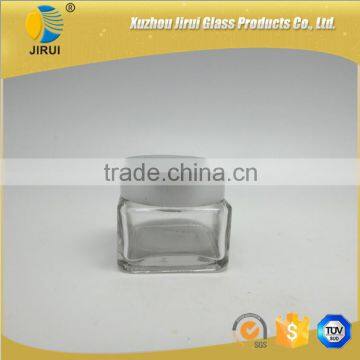110ml Square Shape Clear Glass Cream Jar