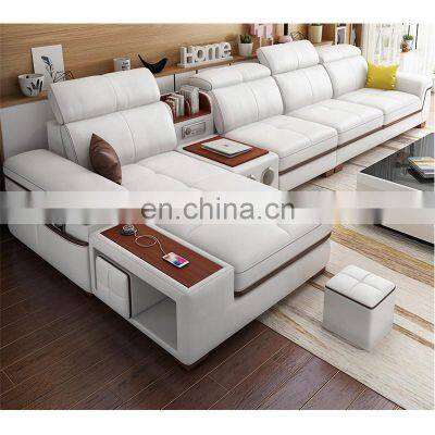 CBMMART Luxury Modern Home Furniture Corner Recliner Fabric Sectional Living Room Sofa Set