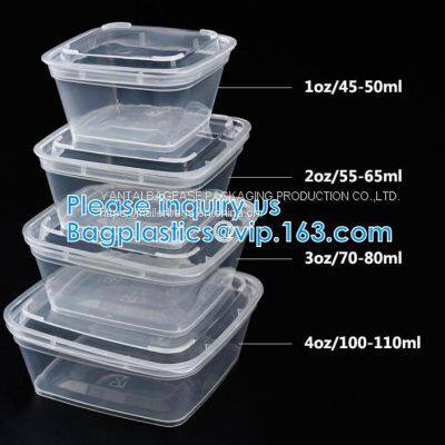 Square Sauce Cup, Portion Cup, Disposable Ps Sauce Cup, 1oz 2oz 3oz 4oz 5oz 8oz 9oz Disposable Plastic Sauce