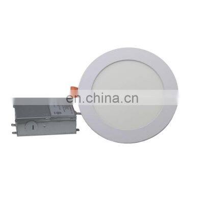 Recessed Round LED Panel Light 6W 9W Aluminum White Indoor Office Commercial Downlight