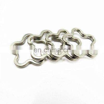 Custom Strong Durable Light Beautiful Star Shape Silver Key Chain Key Ring For Gift photo-3